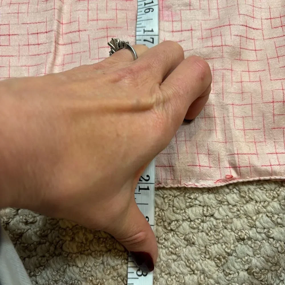 Ladies Vintage Pink Two Tone‎ 100% Silk Long Scarf